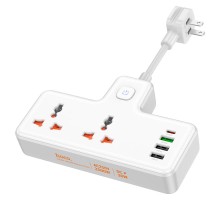Мережевий подовжувач HOCO AC12 Reise 2-position expansion socket(PD30W/1C3A) (US) White (6942007607087)