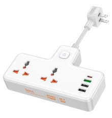Мережевий подовжувач HOCO AC12 Reise 2-position expansion socket(PD30W/1C3A) (US) White (6942007607087)