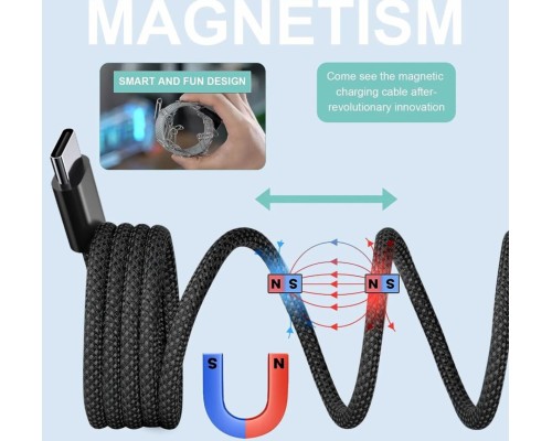 Кабель NN SN1 Magnetic Usb Type-C 1m 100W  black (NNSN1)