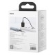 Мережевий зарядний пристрій Baseus Super Si Quick Charger 1C 25W EU Sets Black(With Mini White Cable Type-C to Type-C 3A 1m Black) (TZCCSUP-L01)