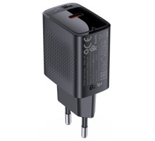 Мережевий зарядний пристрій ACEFAST A82 PD20W GaN single USB-C charger Black (6974316283232)