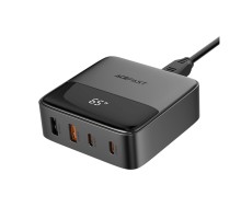 Мережевий зарядний пристрій ACEFAST Z6 PD65W GaN (2*USB-C+2*USB-A) desktop charging adapter Black (6974316283324)