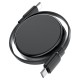 Кабель ACEFAST C13-03 USB-C to USB-C dual retraction charging data cable Black (6974316280132)