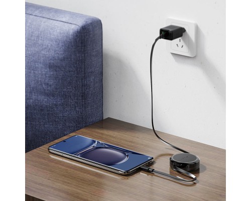 Кабель ACEFAST C13-03 USB-C to USB-C dual retraction charging data cable Black (6974316280132) Кабель ACEFAST C13-03 USB-C to USB-C dual retraction charging data cable Black (6974316280132)