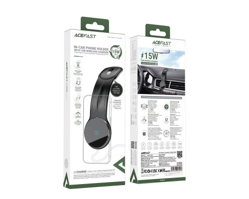 Автотримач для телефона з БЗП ACEFAST D21 Velcro in-car wireless charging holder Black (6974316282907) Автотримач для телефона з БЗП ACEFAST D21 Velcro in-car wireless charging holder Black (6974316282907)