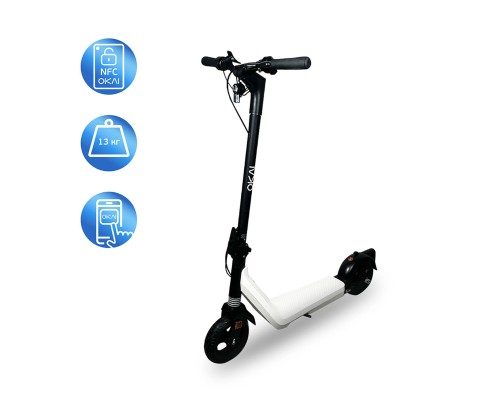 Електросамокат OKAI Zippy ES50С Black 8&quot; 250W/500W, 5.2Ah, 20 km, 25 km/h, 10°, 13.5 kg (ES50C-B)