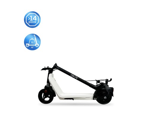 Електросамокат OKAI Zippy ES50С Black 8&quot; 250W/500W, 5.2Ah, 20 km, 25 km/h, 10°, 13.5 kg (ES50C-B)