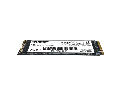 SSD M.2 Patriot P310 960GB NVMe 2280 PCIe 3.0x4 3D NAND TLC (P310P960GM28) SSD M.2 Patriot P310 960GB NVMe 2280 PCIe 3.0x4 3D NAND TLC (P310P960GM28)