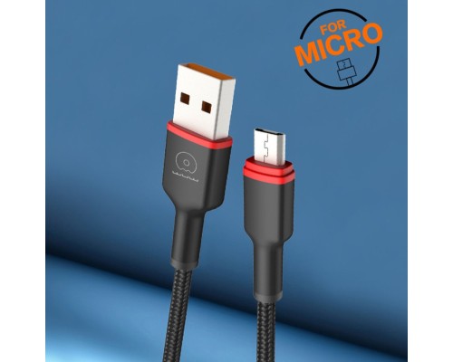 Кабель WUW-X203 USB Micro 2,4A 1m black (6972573336197) Кабель WUW-X203 USB Micro 2,4A 1m black (6972573336197)