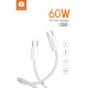 Кабель WUW-X200 Type-C to Type-C PD 60W white (WUW-X200TT)