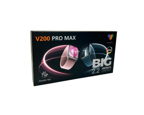 Смарт-годинник BIG V200 Pro Max IP65 Black (V200PMBlack) Смарт-годинник BIG V200 Pro Max IP65 Black (V200PMBlack)