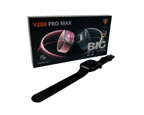 Смарт-годинник BIG V200 Pro Max IP65 Black (V200PMBlack) Смарт-годинник BIG V200 Pro Max IP65 Black (V200PMBlack)