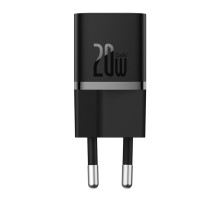 Мережевий зарядний пристрій Baseus GaN5 Fast Charger(mini) 1C 20W EU Cluster Black(With: Baseus Dynamic 3 Series Fast Charging Data Cable Type-C to Ty (P10110900113-00)