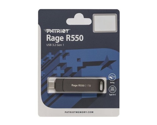 Flash Patriot USB 3.2 Gen 1 Rage R550 1TB Type-A+C (PE1TR550DSAD) Flash Patriot USB 3.2 Gen 1 Rage R550 1TB Type-A+C (PE1TR550DSAD)