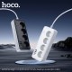 Мережевий подовжувач HOCO AC22 Sunlight 4-bit(PD30W/1C3A) desktop socket(EU/GER) Black (6942007629782)