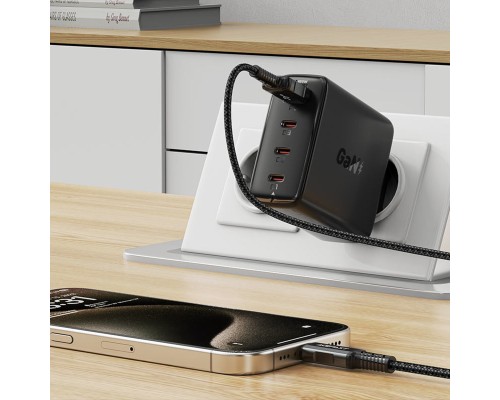 Мережевий зарядний пристрій ACEFAST A94 PD100W GaN (3*USB-C+USB-A) charger Black (6974316283133) Мережевий зарядний пристрій ACEFAST A94 PD100W GaN (3*USB-C+USB-A) charger Black (6974316283133)