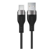 Кабель ACEFAST C11-04 USB to Type-C 3A, 1.2m,  nylon + PVC, zinc connectors, Black (6974316280224)