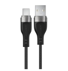 Кабель ACEFAST C11-04 USB to Type-C 3A, 1.2m,  nylon + PVC, zinc connectors, Black (6974316280224)