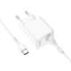 Мережевий зарядний пристрій HOCO C98A Proton single port QC3.0 charger set(Type-C) White (6931474766878)