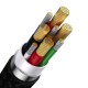 Кабель Baseus Flash Series Ⅱ Two-for-three Charging Cable U+C to M+L+C 100W 1.2m Black (CASS030101)
