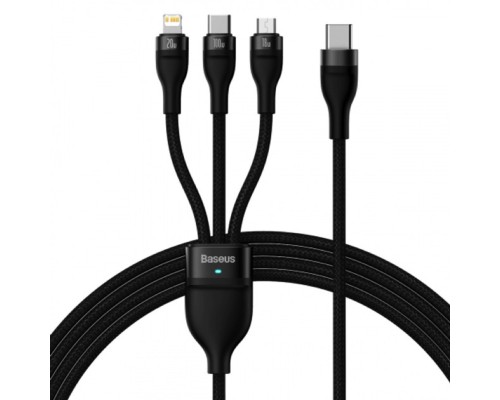 Кабель Baseus Flash Series Ⅱ One-for-three Fast Charging Cable Type-C to M+L+C 100W 1.5m Black (CASS030201) Кабель Baseus Flash Series Ⅱ One-for-three Fast Charging Cable Type-C to M+L+C 100W 1.5m Black (CASS030201)