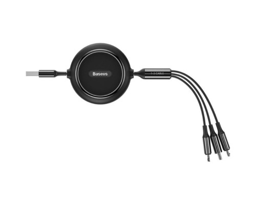 Кабель Baseus Golden Loop Three-in-One Elastic Data Cable USB for M+L+T 3.5A 1.2m Black (CAMLT-JH01) Кабель Baseus Golden Loop Three-in-One Elastic Data Cable USB for M+L+T 3.5A 1.2m Black (CAMLT-JH01)
