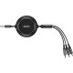 Кабель Baseus Golden Loop Three-in-One Elastic Data Cable USB for M+L+T 3.5A 1.2m Black (CAMLT-JH01)