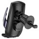 Тримач для мобiльного з БЗП HOCO CA202 Plus Enlightener infrared induction wireless charging car holder(air outlet) Black metal gray (6942007623469)