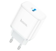 Мережевий зарядний пристрій HOCO C104A Stage single port PD20W charger White (6931474782892)