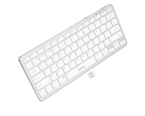 Клавіатура HOCO GM32 Wisdom wireless dual-mode keyboard(english version) Silver (6942007631310)