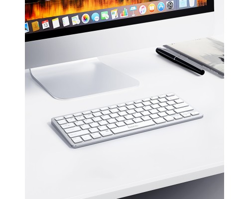 Клавіатура HOCO GM32 Wisdom wireless dual-mode keyboard(english version) Silver (6942007631310)