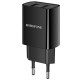 Мережевий зарядний пристрій BOROFONE BA53A Powerway dual port charger 10.5W Black (6931474739131)