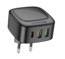 Мережевий зарядний пристрій BOROFONE BAS23A Lucky PD30W(1C2A) charger(EU) Black (6941991109386)