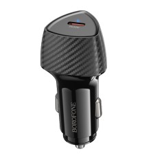 Автомобільний зарядний пристрій BOROFONE BZ31B Solid single-port PD30W car charger Black (6941991112607)