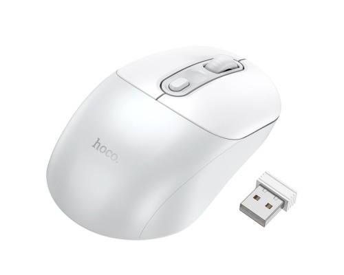 Маніпулятор миша HOCO GM28 2.4G business wireless mouse White Gray (6942007619691) Маніпулятор миша HOCO GM28 2.4G business wireless mouse White Gray (6942007619691)