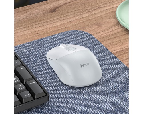 Маніпулятор миша HOCO GM28 2.4G business wireless mouse White Gray (6942007619691) Маніпулятор миша HOCO GM28 2.4G business wireless mouse White Gray (6942007619691)