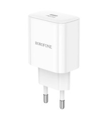 Мережевий зарядний пристрій BOROFONE BA81A single port PD20W charger(EU) White (6941991108181)
