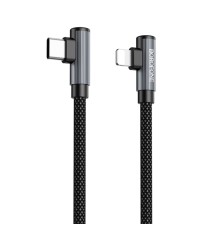 Кабель BOROFONE BU50 elbow magnetic PD charging data cable iP 1m Black (6941991111129)