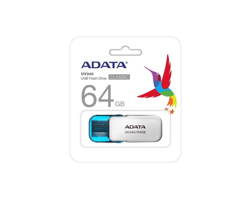 Flash A-DATA USB 2.0 AUV 240 64Gb White (AUV240-64G-RWH) 