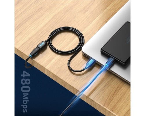 Кабель Vention USB 2.0 A Male to A Female Extension Cable 3M black PVC Type (CBIBI) (CBIBI) Кабель Vention USB 2.0 A Male to A Female Extension Cable 3M black PVC Type (CBIBI) (CBIBI)