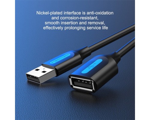 Кабель Vention USB 2.0 A Male to A Female Extension Cable 3M black PVC Type (CBIBI) (CBIBI) Кабель Vention USB 2.0 A Male to A Female Extension Cable 3M black PVC Type (CBIBI) (CBIBI)