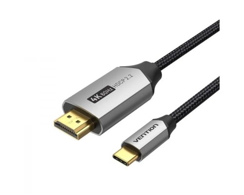 Кабель Vention Cotton Braided USB-C to HDMI Cable 1.5M Black Aluminum Alloy Type (CRBBG) Кабель Vention Cotton Braided USB-C to HDMI Cable 1.5M Black Aluminum Alloy Type (CRBBG)