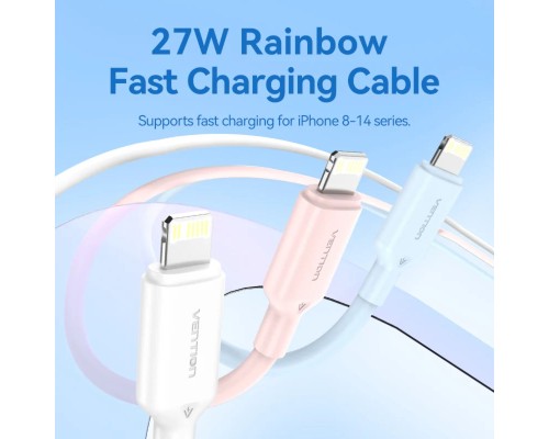 Кабель Vention USB 2.0 Type-C Male to Lightning Male 3A Cable 1M Black PVC Type (LAKBF) Кабель Vention USB 2.0 Type-C Male to Lightning Male 3A Cable 1M Black PVC Type (LAKBF)