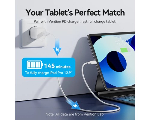 Кабель Vention USB 2.0 Type-C Male to Lightning Male 3A Cable 1M Black PVC Type (LAKBF) Кабель Vention USB 2.0 Type-C Male to Lightning Male 3A Cable 1M Black PVC Type (LAKBF)
