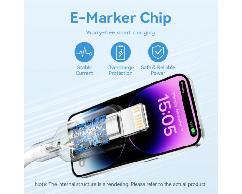 Кабель Vention USB 2.0 Type-C Male to Lightning Male 3A Cable 1M Black PVC Type (LAKBF) Кабель Vention USB 2.0 Type-C Male to Lightning Male 3A Cable 1M Black PVC Type (LAKBF)