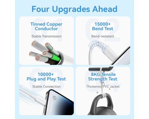 Кабель Vention USB 2.0 Type-C Male to Lightning Male 3A Cable 1M Black PVC Type (LAKBF) Кабель Vention USB 2.0 Type-C Male to Lightning Male 3A Cable 1M Black PVC Type (LAKBF)
