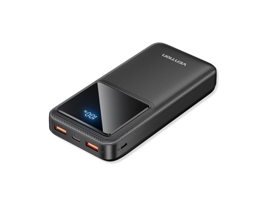 Зовнішній акумулятор Vention 20000mAh Power Bank (Micro-USB + USB-C + USB-A + USB-A) 22.5W Black LED Display Type (FHLB0) Зовнішній акумулятор Vention 20000mAh Power Bank (Micro-USB + USB-C + USB-A + USB-A) 22.5W Black LED Display Type (FHLB0)