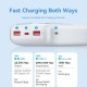 Зовнішній акумулятор Vention 20000mAh Power Bank (Micro-USB + USB-C + USB-A + USB-A) 22.5W Black LED Display Type (FHLB0)