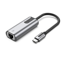 Адаптер  Vention USB-C to Gigabit Ethernet Adapter 0.15M Gray Aluminum Alloy Type (CFNHB) (CFNHB) 