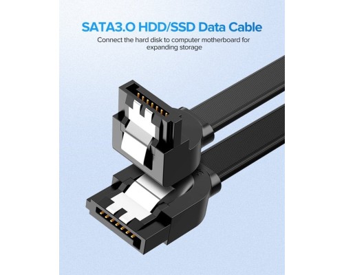 Кабель UGREEN US217 Angled SATA 3 Data Cable 0.5m (Black)(UGR-30797) (UGR-30797) Кабель UGREEN US217 Angled SATA 3 Data Cable 0.5m (Black)(UGR-30797) (UGR-30797)